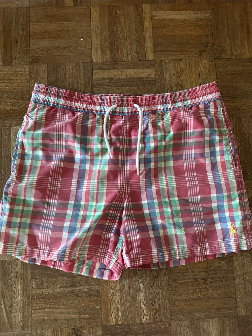 Vintage Polo by Ralph Lauren Madras Plaid Swim Trunks Men’s M
